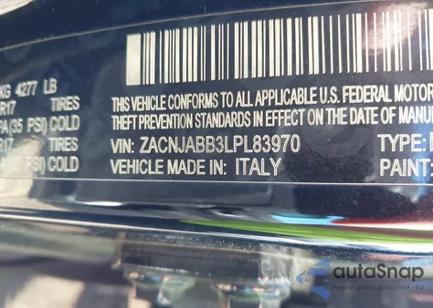 2020 Jeep Renegade Latitude Fwd из США, поврежденный, VIN ZACNJABB3LPL83970